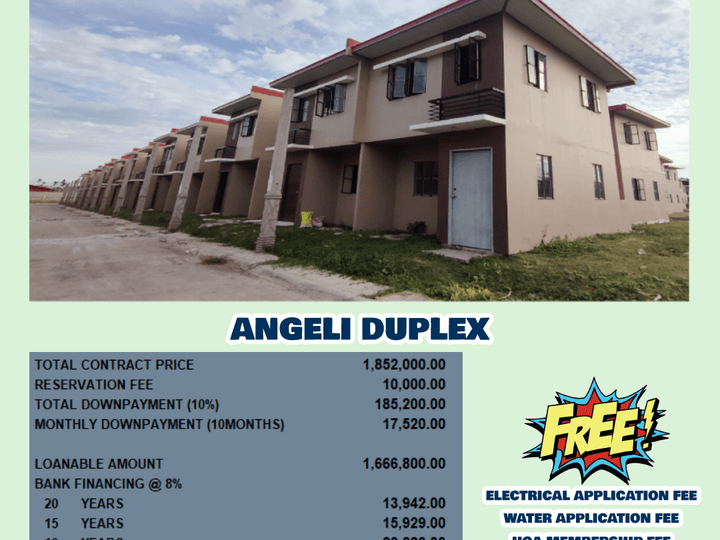 RFO Murang Pabahay 3 Bedrooms Angeli Duplex in Lumina Sariaya