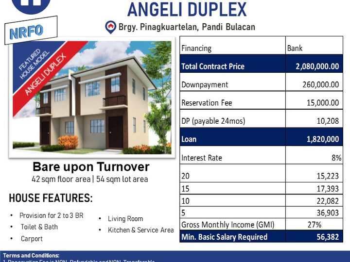 3-bedroom Duplex / Twin House For Sale in Pandi Bulacan