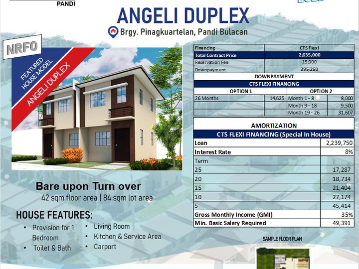 3-bedroom Duplex / Twin House For Sale in Pandi Bulacan