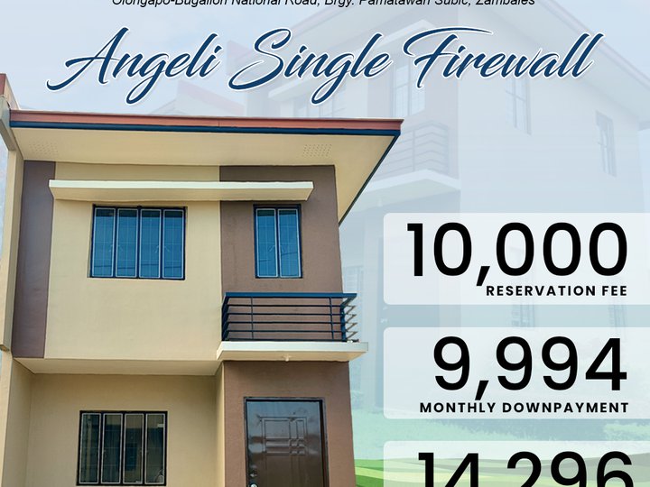 9,994 Downpayment Monthly House and Lot in Subic, Zambales