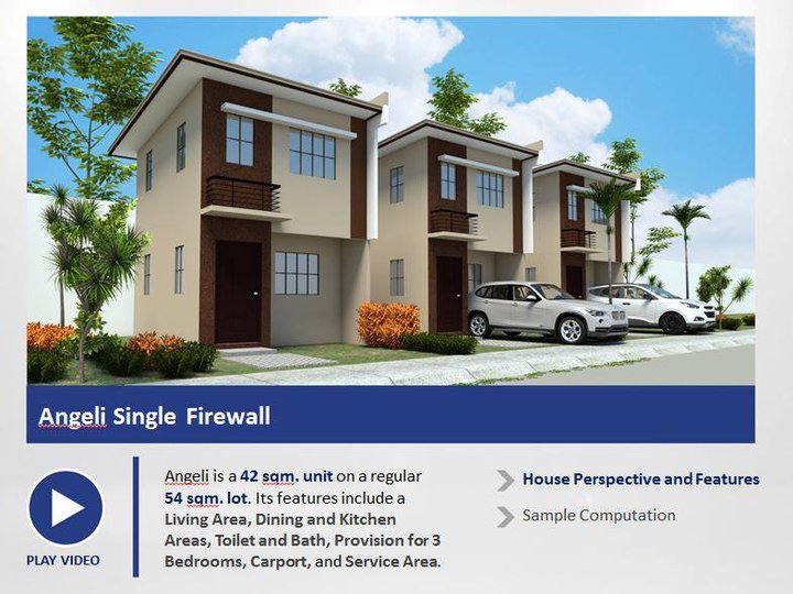 Lumina Single Attached House For Sale in Tanauan Batangas