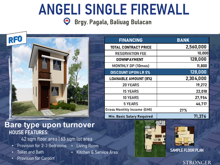 2-bedroom Single Detached House For Sale in Baliuag Bulacan