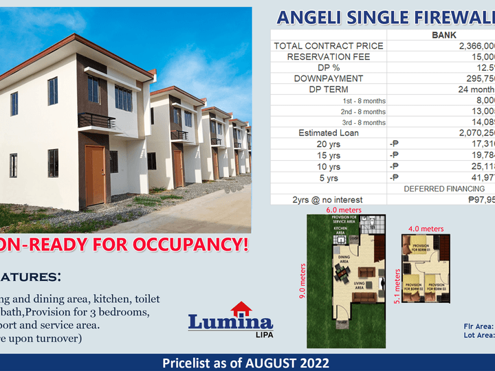 2-bedroom Single Detached House For Sale in Lipa Batangas