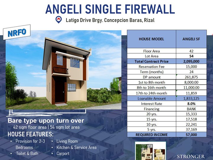 Angeli Single Firewall 3 Bedroom Provisions for Sale in Baras