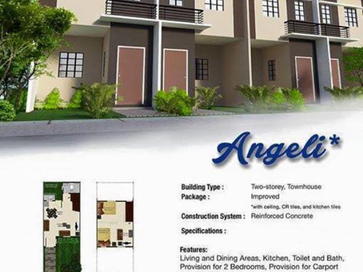 RFO- Angeli Inner Unit Townhouse For Sale in Dumaguete Negros Oriental