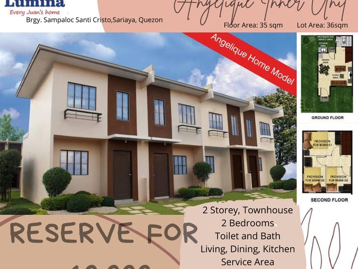 Affordable Angelique Townhouse in Sariaya Quezon