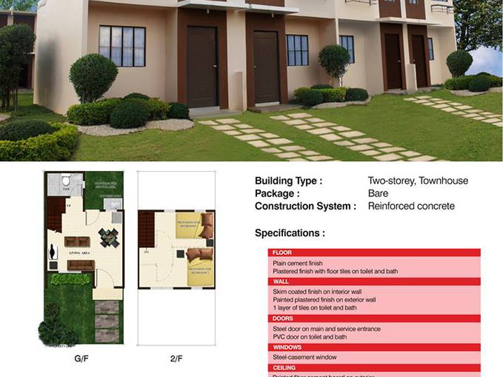 House and Lot in Lumina Baliuag, Bulacan | Angelique Townhouse IU