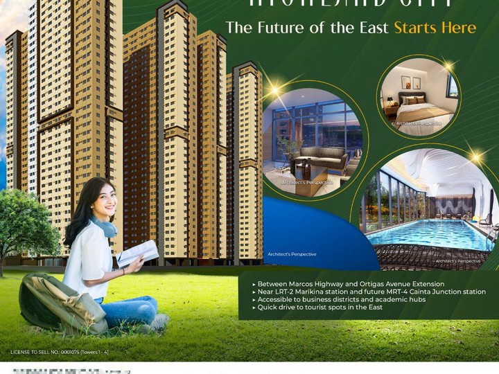 2 bedroom Condo unit Pre selling near LRT2 Marikina Pasig Station for sale