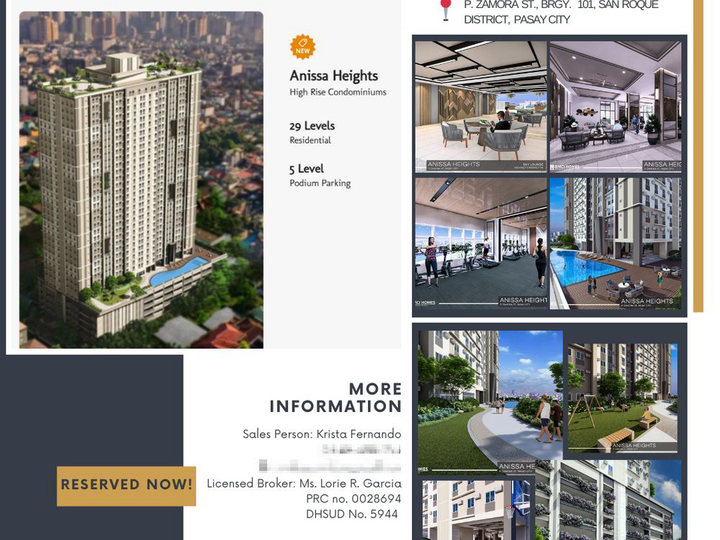 PRE-SELLING CONDO IN PASAY CITY| ANISSA HEIGHTS | NEAR IN LRT/MRT TAFT