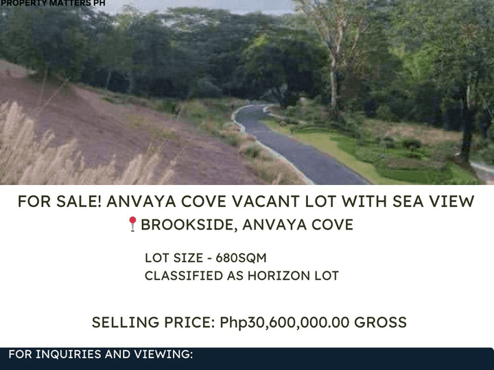 FOR SALE! ANVAYA COVE VACANT LOT WITH SEA VIEW!