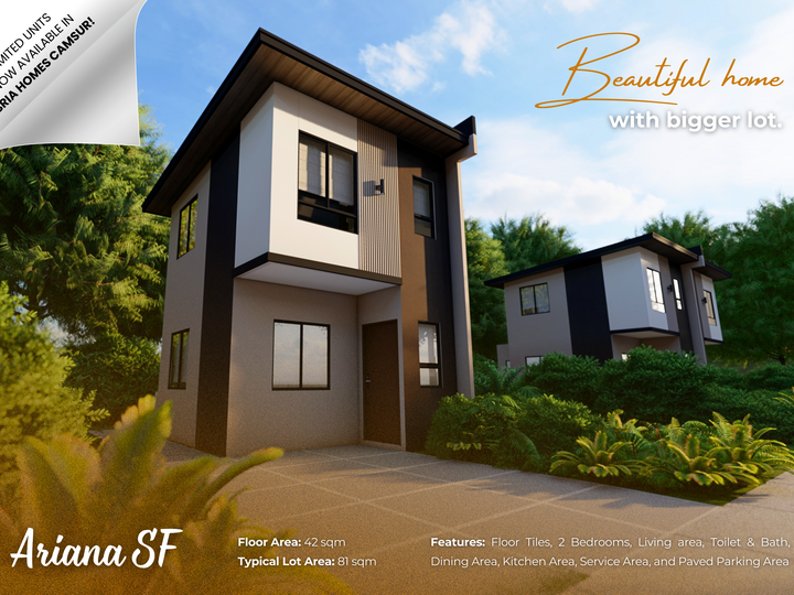 2 bedroom pre selling 2 sorey single house and lot for sale in Pili Camarines Sur