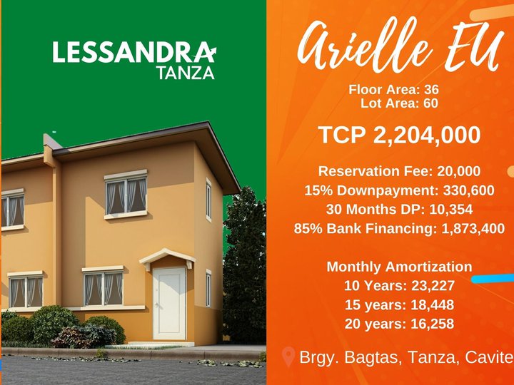 Affordable House and Lot in Tanza Arielle End Unit