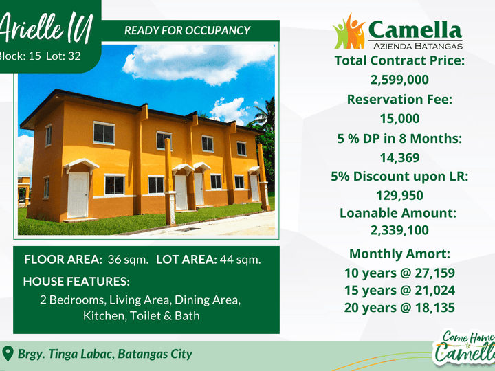 RFO UNITS IN BATANGAS 14K MONTHLY