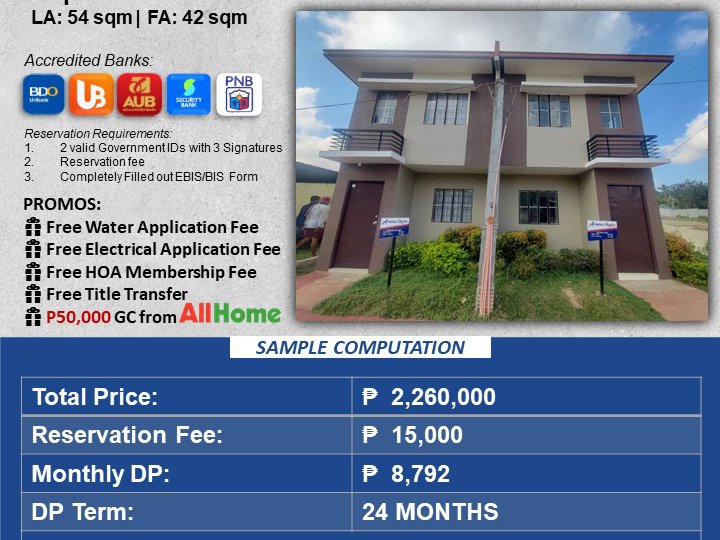 Armina Duplex Available in Tagum City, Davao del Norte