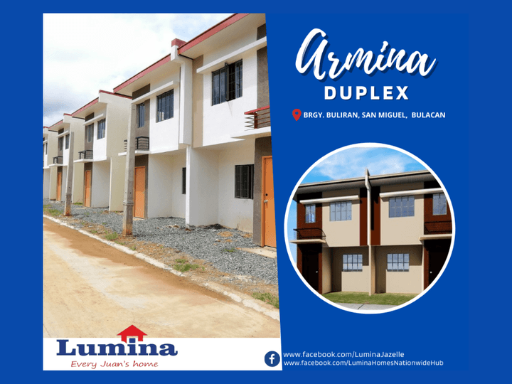 Pre-selling 3-BR Armina Duplex | Lumina San Miguel Bulacan