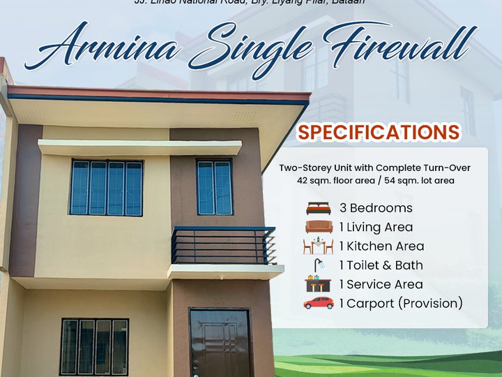 Armina SF | Constructed House and Lot in Pilar, Bataan