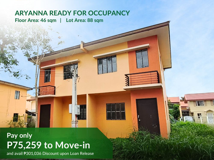 75K Total DP-Aryanna Duplex RFO House & Lot