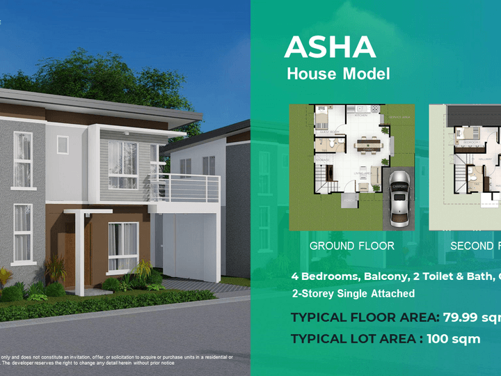 Pre-selling 4-bedroom Single Attached House For Sale in Consolacion