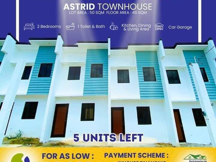2-bedroom Townhouse For Sale in Trece Martires Cavite.  15,338MONTHLY AMORTIZATION