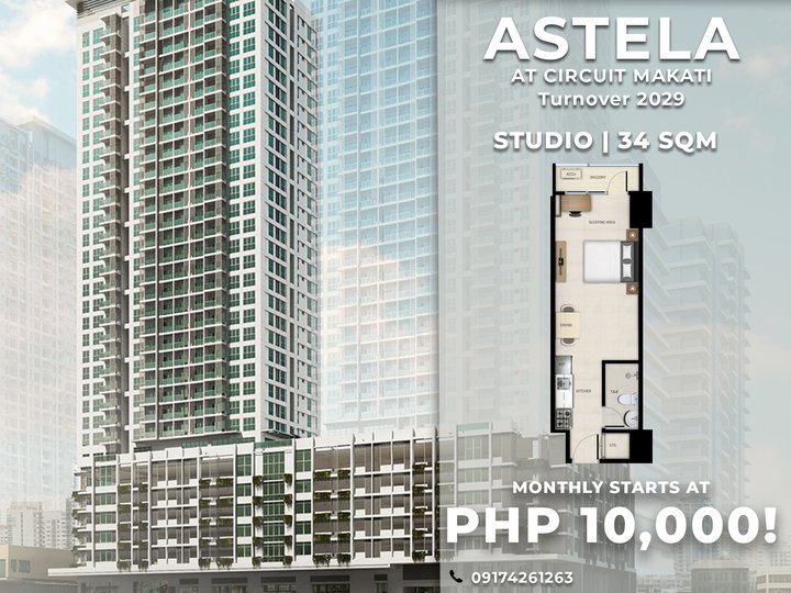 Pre-selling 34.00 sqm Studio Condo For Sale in Makati