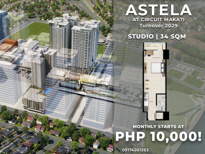 34.00 sqm Studio Condo For Sale in MAKATI | ASTELA TOWERS