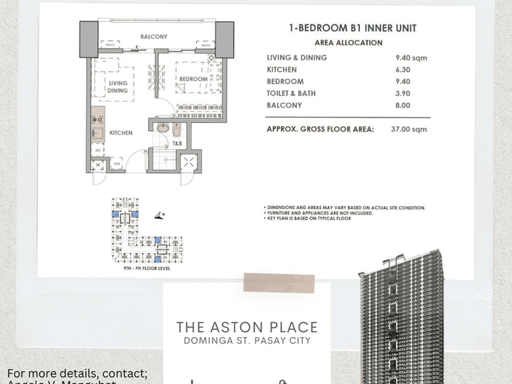 Lowest Price 1BR for Sale in The Aston Place