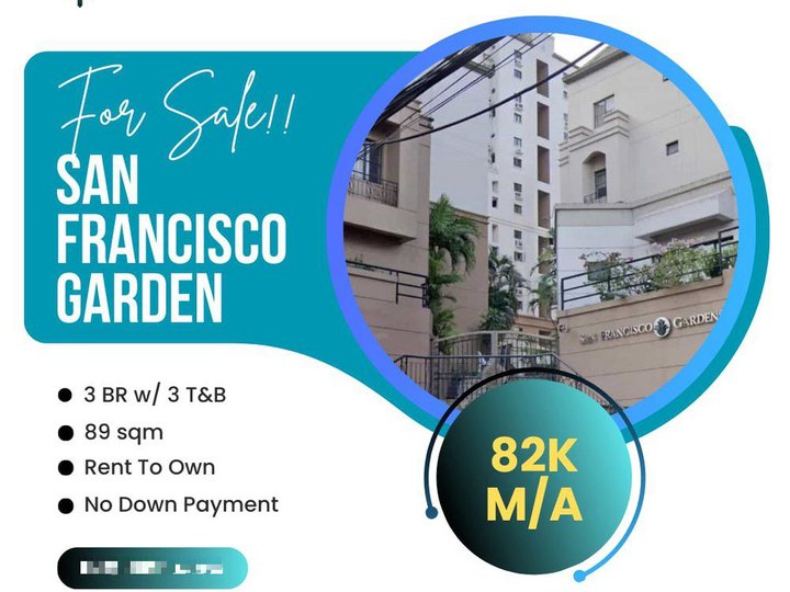 3 BR Condo in Mandaluyong Rent to Own 82K Monthly