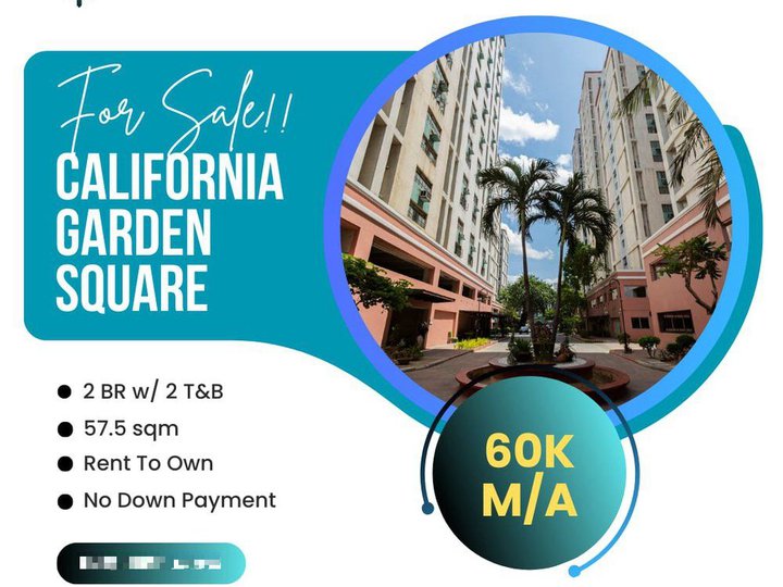 California Garden Square 2 BR Condo 59K Monthly No Down Payment