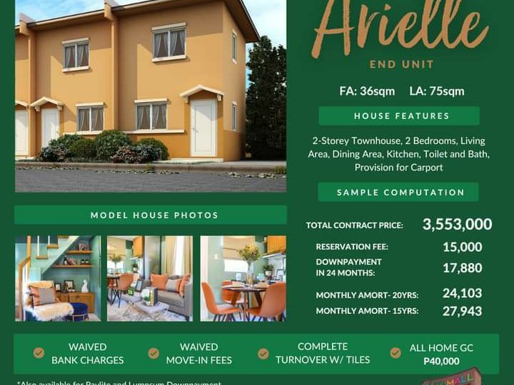 Affordable House and Lot (Camella)