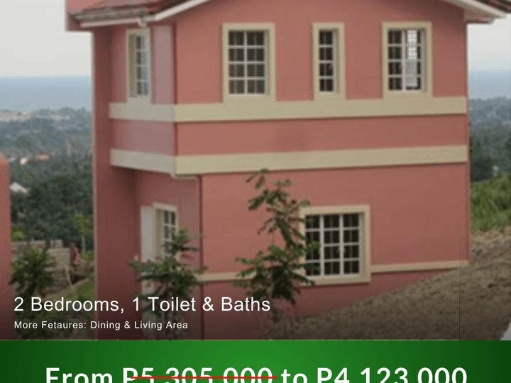 206K Rebate | House & Lot For Sale 2BR,1 TB (RFO)