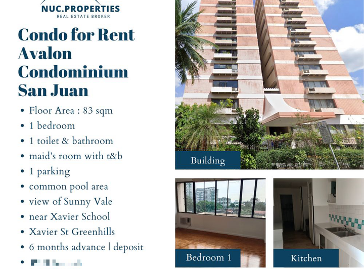 1 Bedroom Avalon Condominium for Rent