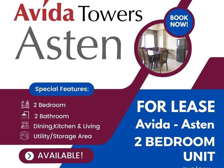 FOR RENT: AVIDA ASTEN - 2 BEDROOM - LOFT TYPE