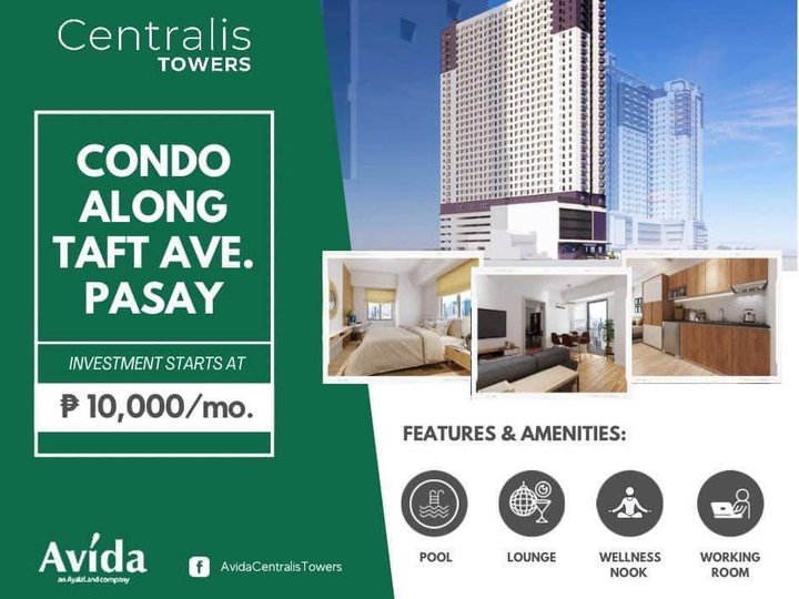 Condo Studio type unit For sale in Pasay Avida Towers Centralis