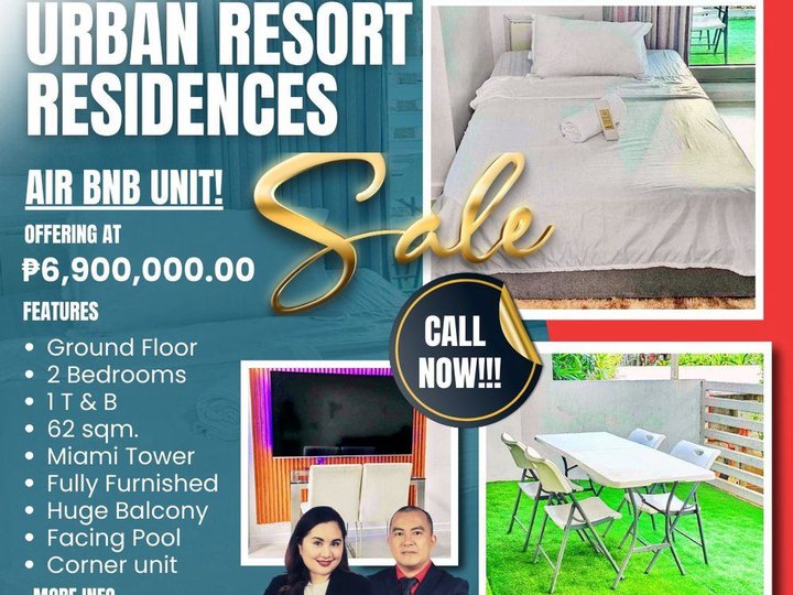 62 sqm. 2BR Air BnB Unit Azure Urban Resort Residences SM Bicutan