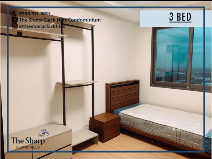 For Rent: 3 Bedroom Condo The Sharp Clark Hills Angeles Pampanga