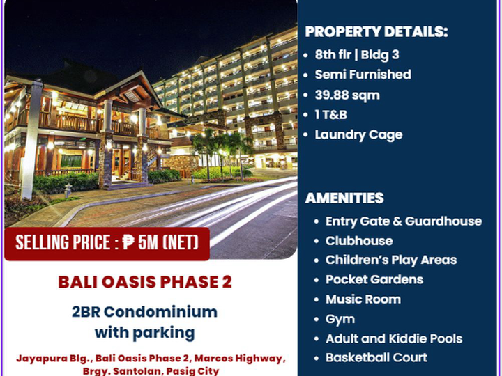 FOR SALE!! PROJECT: BALI OASIS PHASE 2