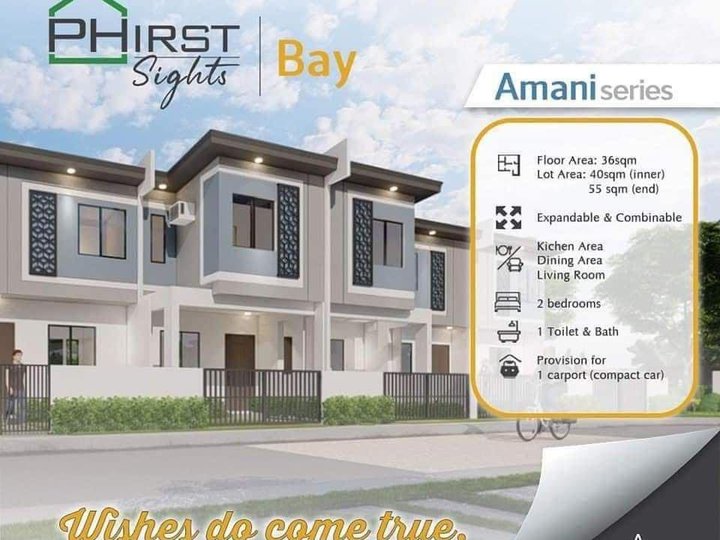Discounted 2-bedroom Townhouse for Sale in Bay, Laguna through Bank Financing