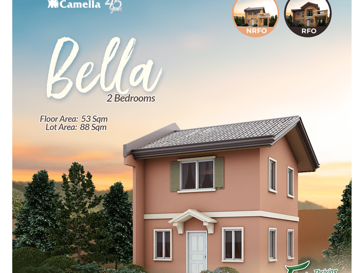 Bella NRFO 2 Bedrooms House and Lot For Sale in Camella Subic Alta