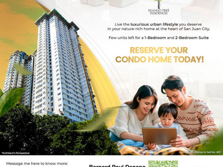 Smart 1-Bedroom Condo Property at Mango Tree Residences in San Juan, affordable for couples