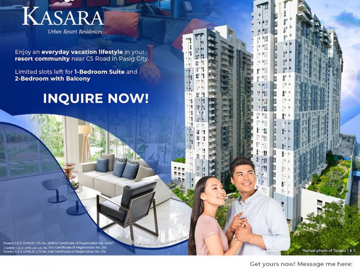 RENTTOOWN 2BEDROOM UNIT WITH BALCONY AT KASARA URBAN RESORT PASIG
