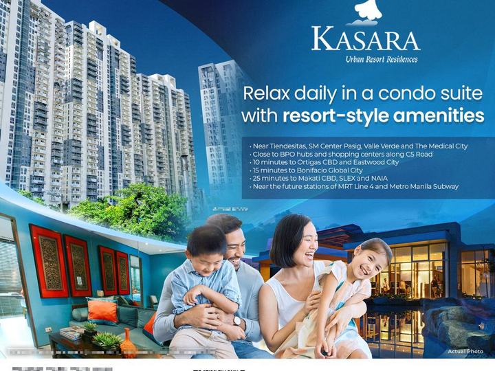 Kasara Urban Resort Rent-to-Own Condo  Studio & 2BR, 0% Interest, Prime Pasig Location