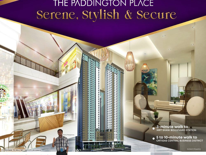 Affordable Studio Condo for Sale at The Paddington Place, Mandaluyong