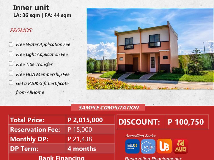 2 Bedroom Townhouse For Sale in Tagum City, Davao del Norte
