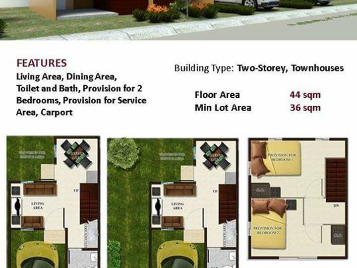 Bettina Inner Unit Townhouse For Sale in General Trias!