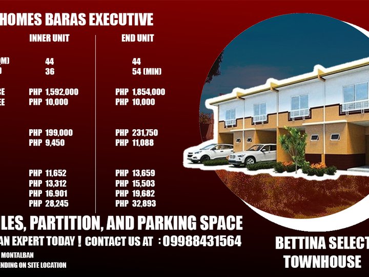 The MOST AFFORDABLE townhouse unit with designated PARKING SPACE