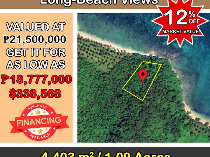 4,403 sqm Hilltop Seafront LongBeach Views in San Vicente [Beach