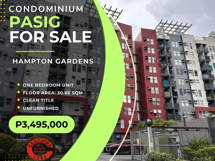 Pre-Owned Discounted 1-bedroom Residential Condo For Sale By Owner in Pasig Hampton Gardens