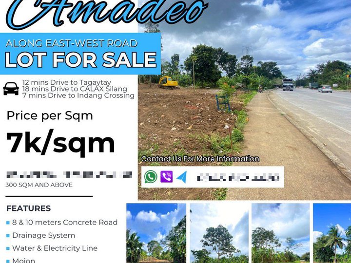 300-753 sqm Commercial/Residential Lot For Sale in Brgy Pangil, Amadeo Cavite (Along East-West Road)