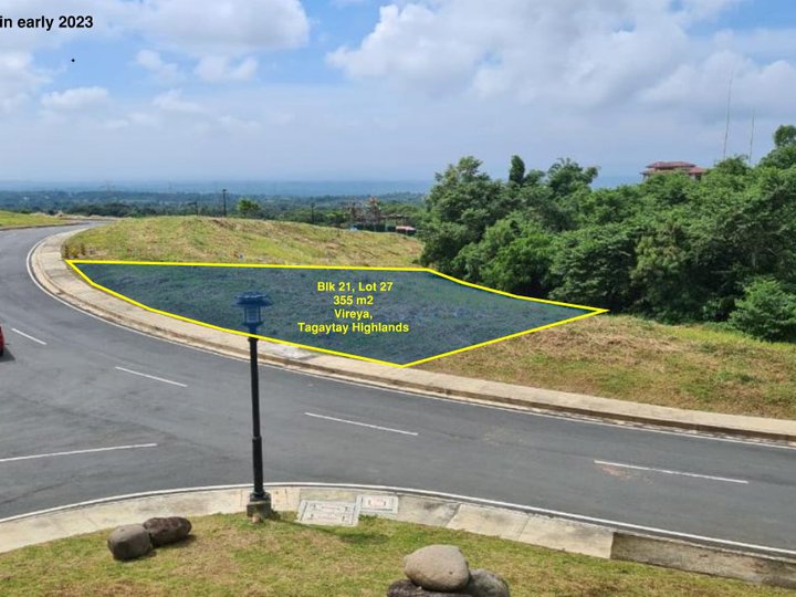 355 sqm Residential Lot For Sale (Tagaytay Highlands)