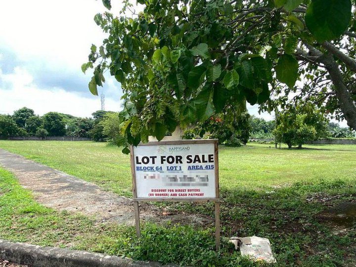 415 sqm Dizon Estate Residential Lot for Sale Blk 64 Lot 1 San Agustin